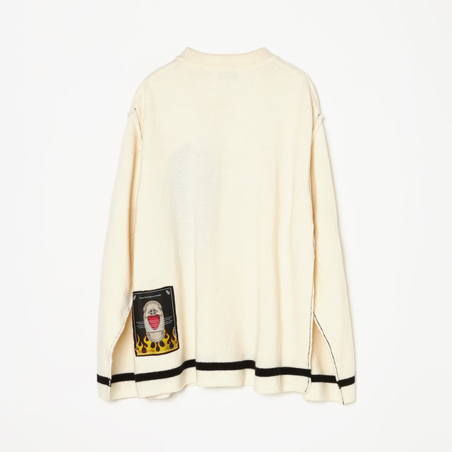 SPIDER KNIT PULLOVER / WHITE