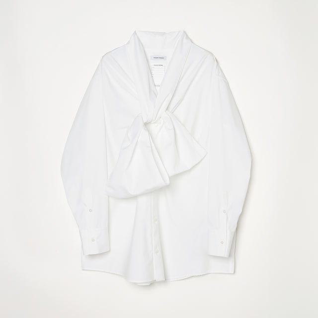 FRONT RIBON SHIRT / WHITE