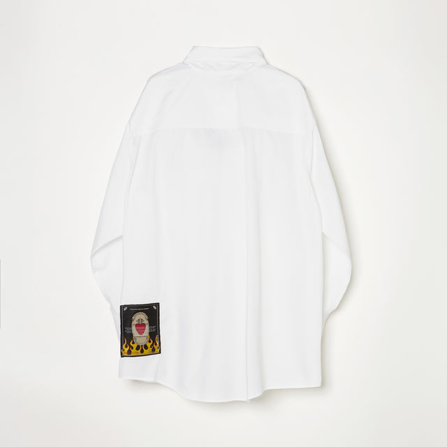 FRONT RIBON SHIRT / WHITE