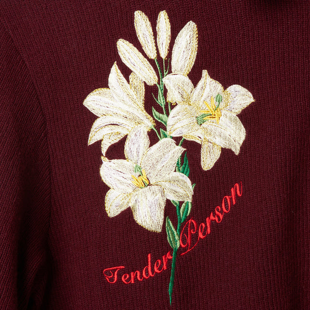 WHITE LILY EMBROIDERY SHORT PANTS / WHITE