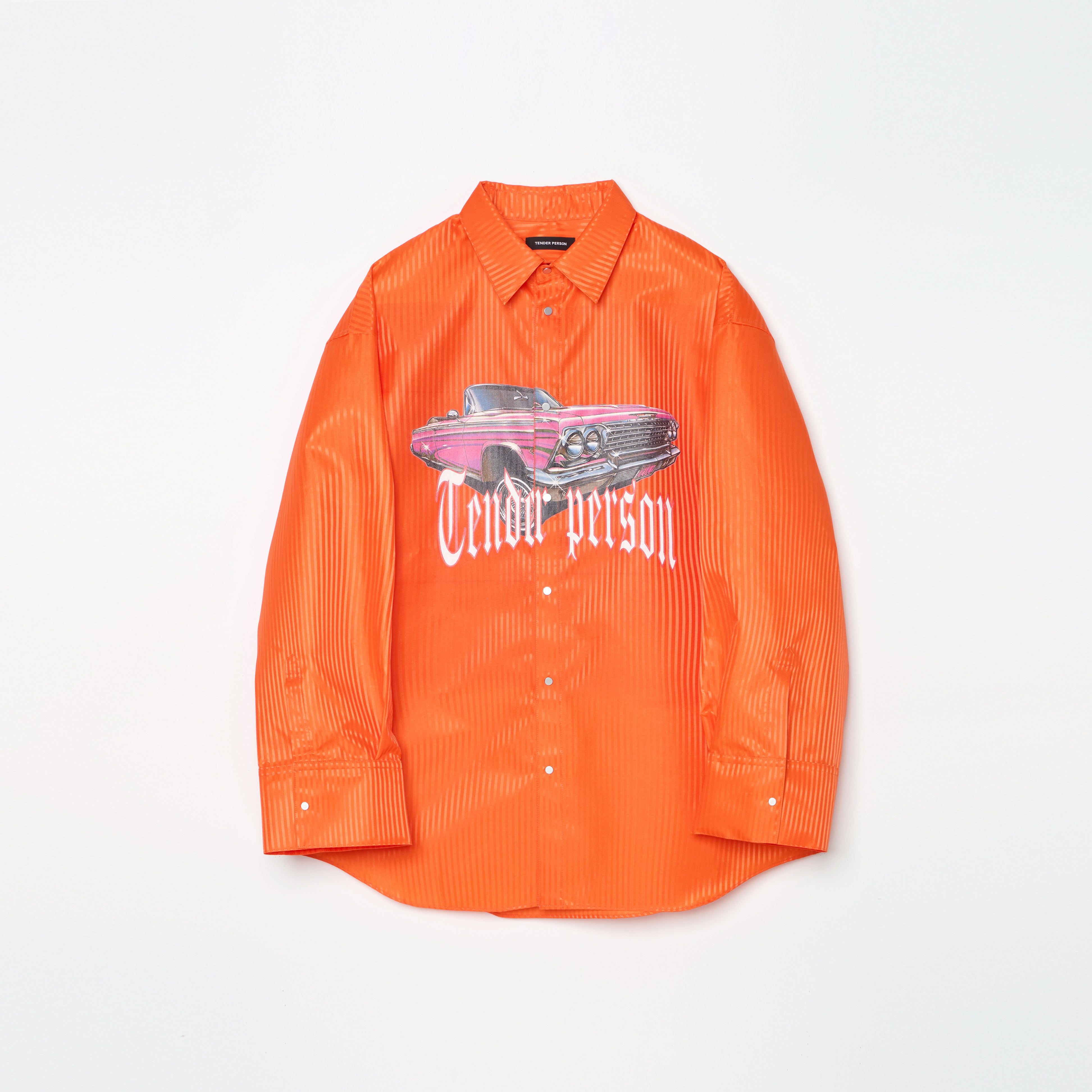 LOWRIDER STRIPE SHIRT -ORANGE- – TENDER PERSON