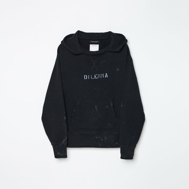 ATTACHED HOODIE -BLACK-
