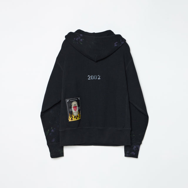 ATTACHED HOODIE -BLACK-