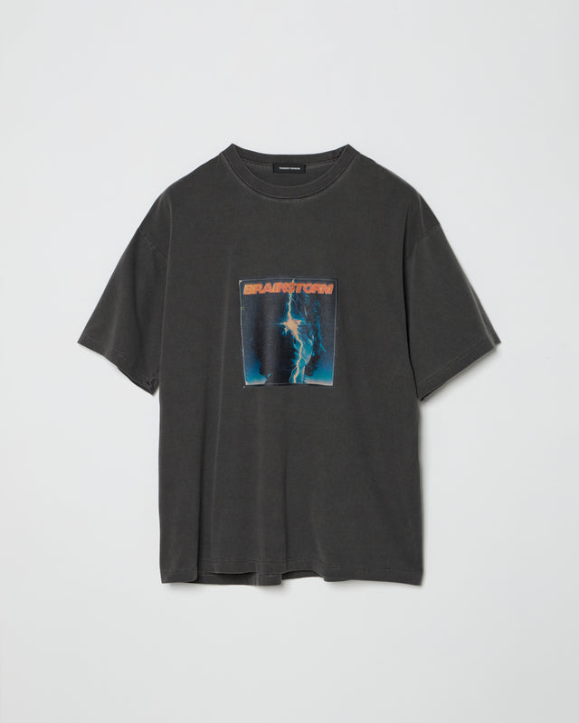 BRAINSTORM PIGMENT-DYE TEE -BLACK-