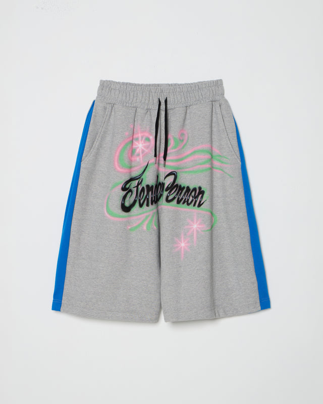 AIRBRUSHED HARF SWEAT PANTS -GREY-