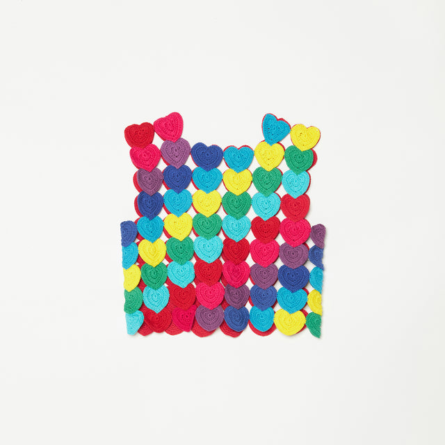 HAND KNIT VEST (HEART MOTIF)