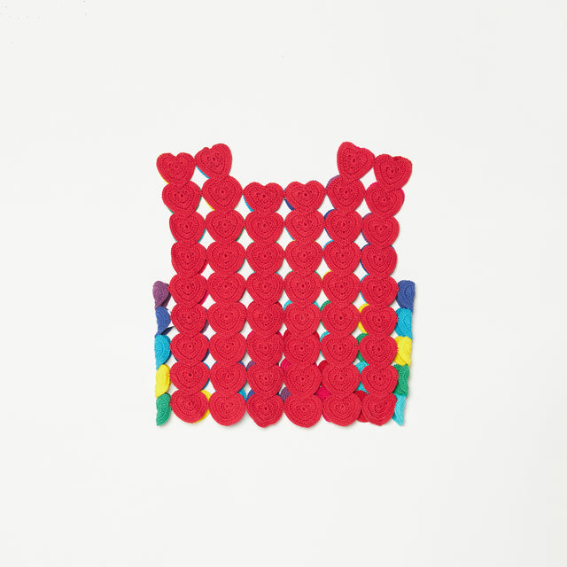 HAND KNIT VEST (HEART MOTIF)