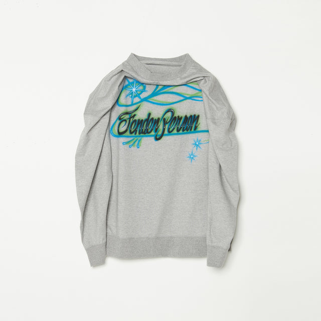 AIRBRUSHED LONG TEE / GRAY