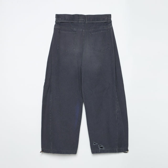 DOUBLE KNEES BAGGY PANTS / GRAY