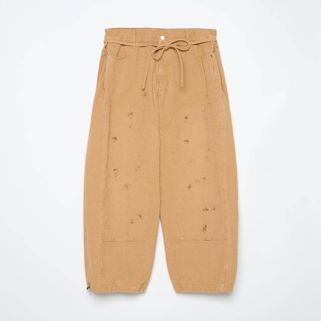 DOUBLE KNEES BAGGY PANTS / MUSTERD