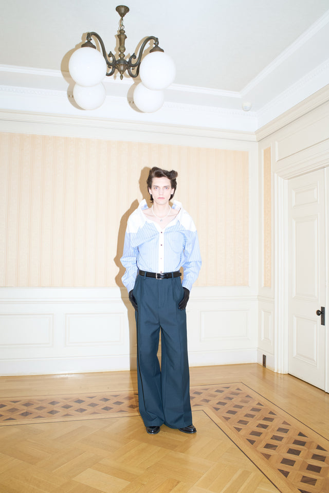 WIDE TROUSERS -GREEN-