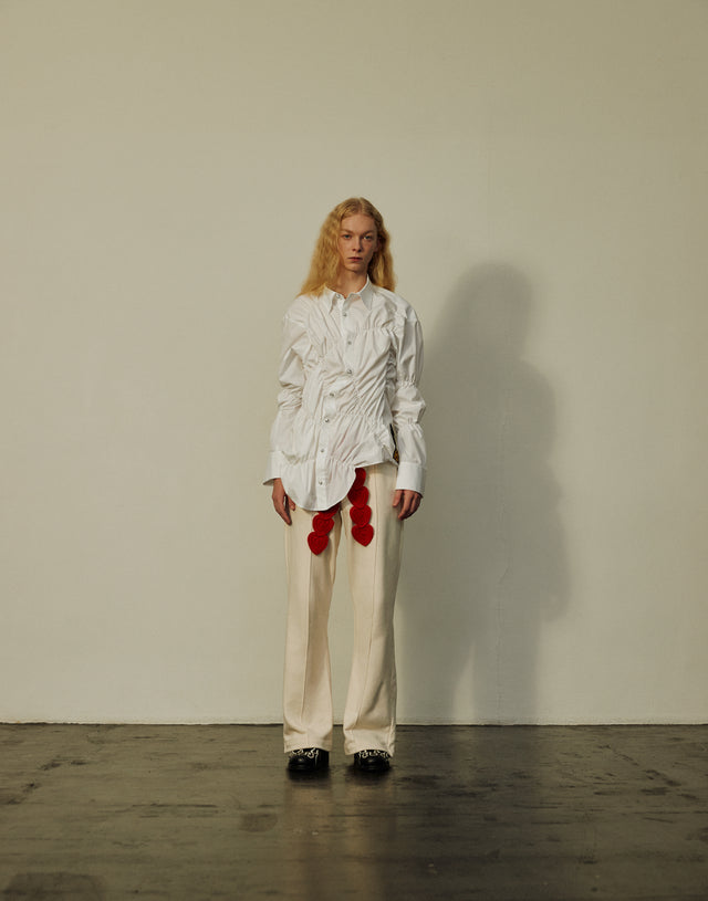 GATHER SHIRT / WHITE