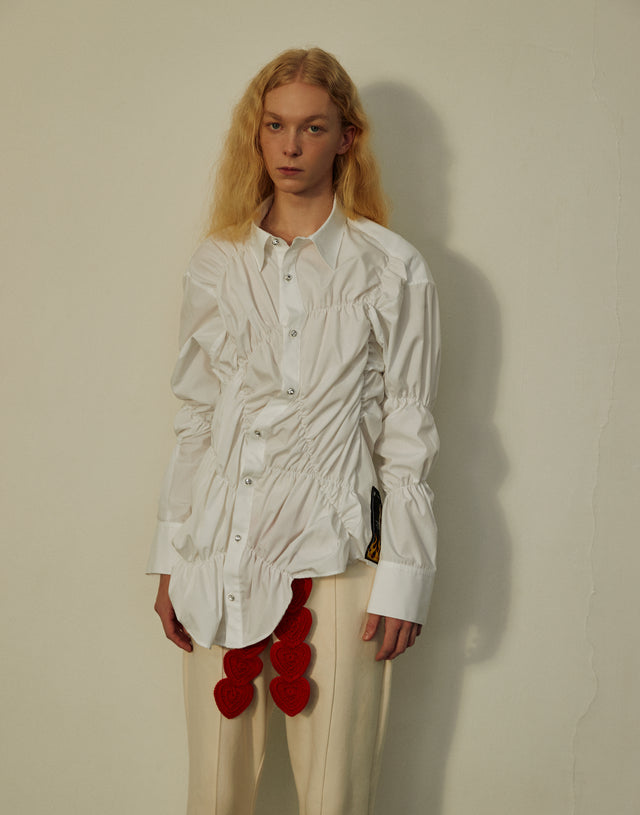 GATHER SHIRT / WHITE