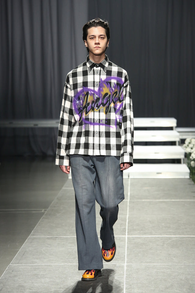 PIGMENT-DYE LOUNGE PANTS / BLACK