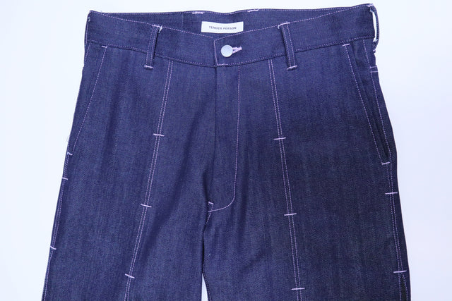 BAR TACK DENIM PANTS / INDIGO