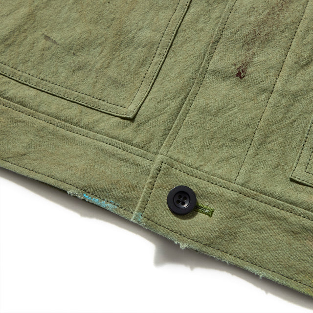 HAMBURGER PAINTING TRADITIONAL JACKET -OLIVE GREEN-