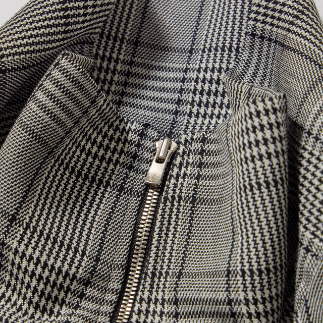 AZALEA EMBROIDERY TRUCK JACKET -GLEN CHECK-