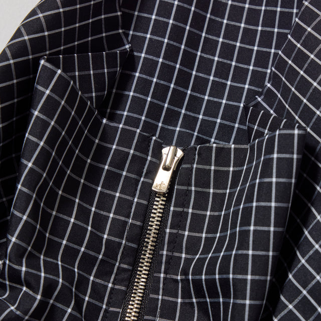 AZALEA EMBROIDERY TRUCK JACKET -GRAPH CHECK-