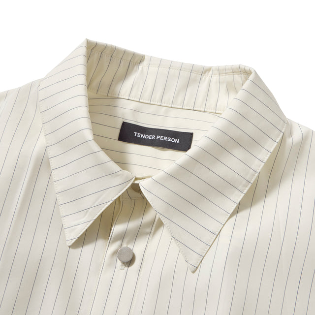 STRIPED DREES SHIRT -WHITE STRIPE-