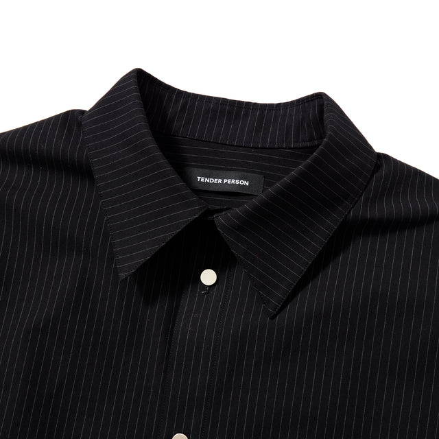 STRIPED DREES SHIRT -BLACK STRIPE-