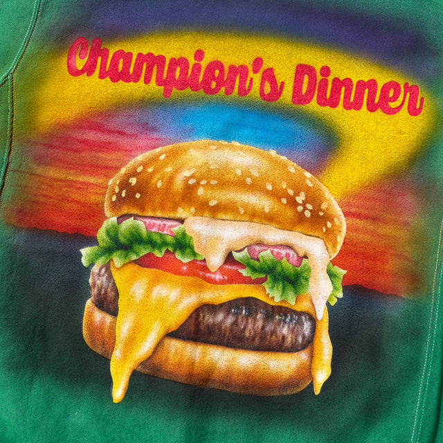HAMBURGER PAINTING SWEAT PULLOVER -GREEN-
