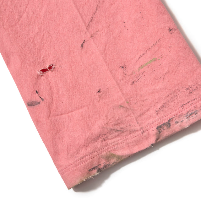 SUN DRYING AGING PAINTER PANTS -PINK-