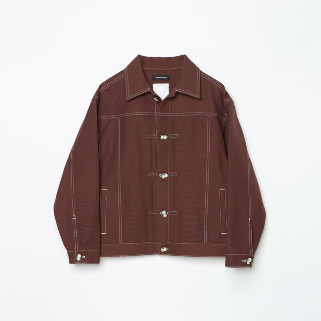ANTIQUE KAMEO TRUCKER JACKET -BROWN-