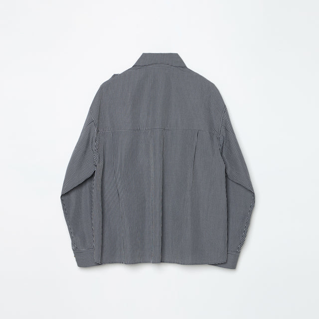ROSE CHECK 4POCKET SHIRT /BLACK