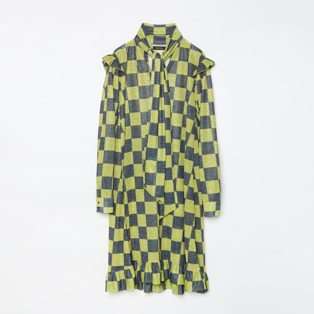 GLITTER DRESS -CHECKER-
