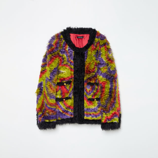 MIX COLOR FUR JACKET