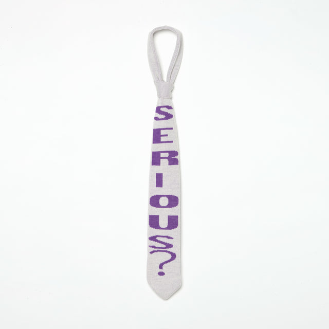 JAQUARD KNIT TIE -OFF WHITE-