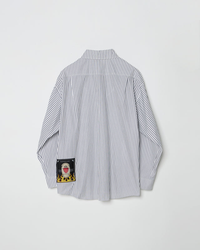 STRIPE DRESS SHIRT -BLACK STRIPE-