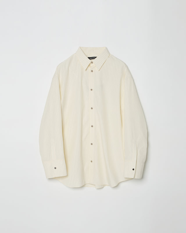 STRIPED DREES SHIRT -WHITE STRIPE-