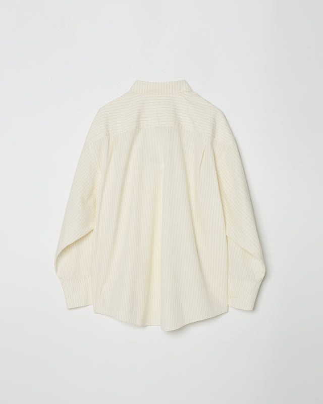 STRIPED DREES SHIRT -WHITE STRIPE-