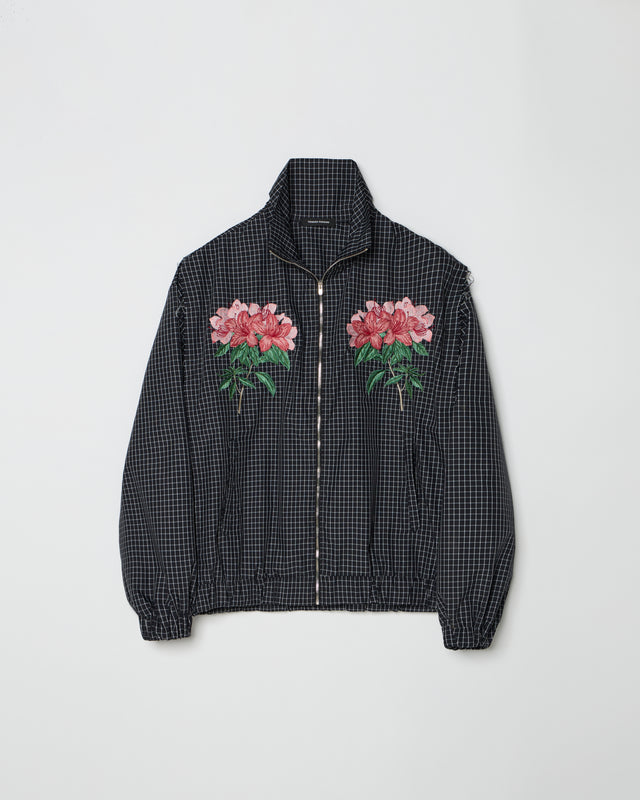 AZALEA EMBROIDERY TRUCK JACKET -GRAPH CHECK-