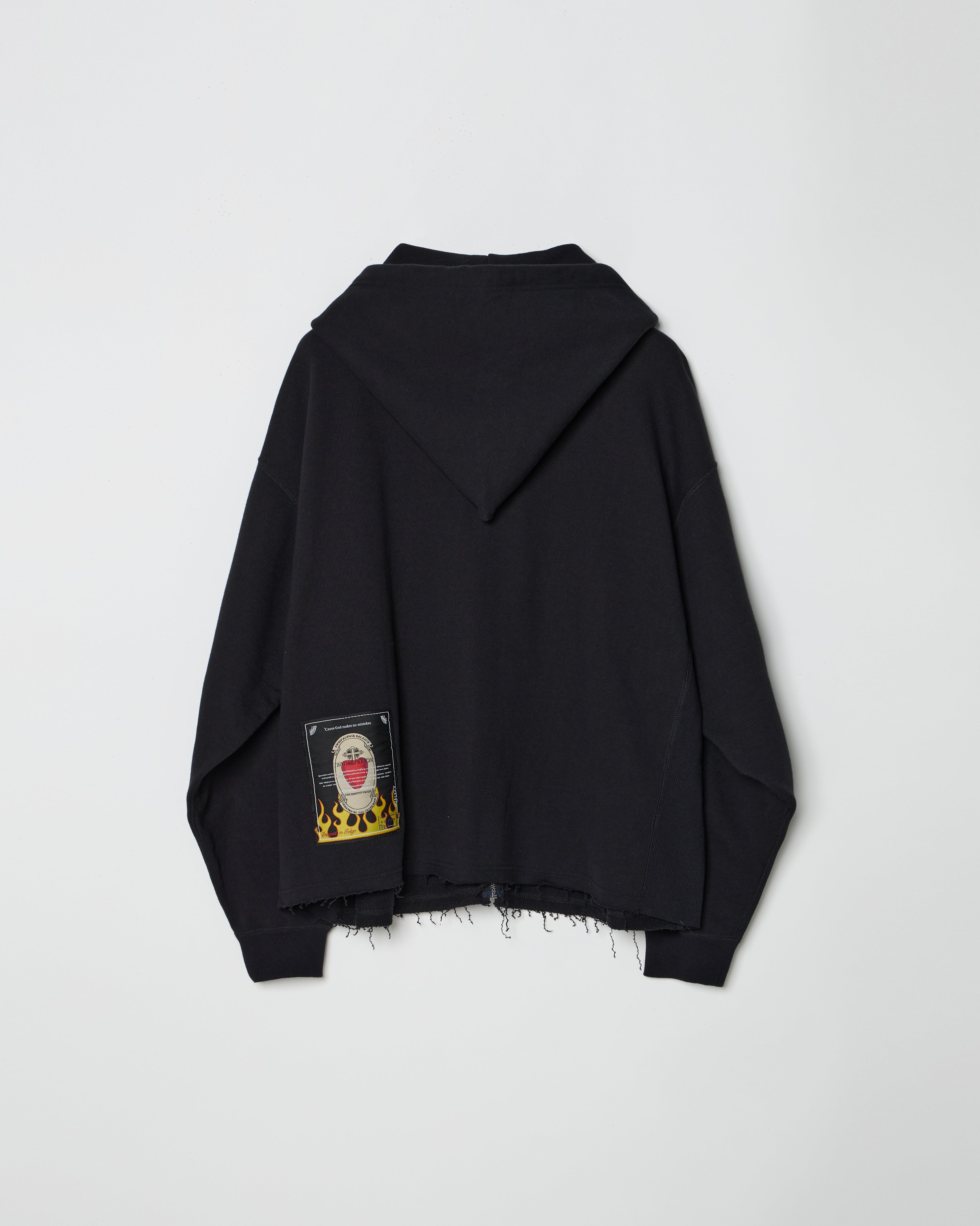 AIRBRUSHED ZIP UP HOODIE -BLACK- – TENDER PERSON