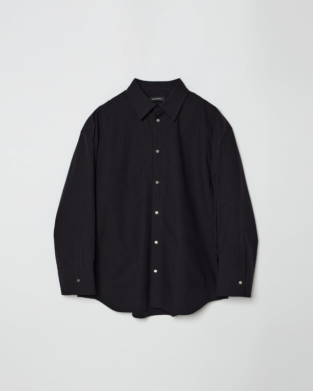 STRIPED DREES SHIRT -BLACK STRIPE-
