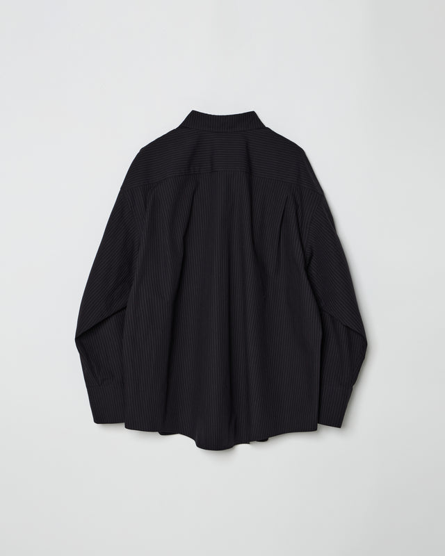 STRIPED DREES SHIRT -BLACK STRIPE-