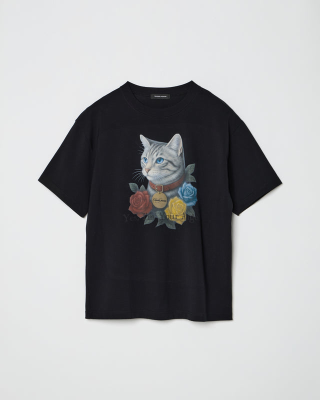 AMERICAN SHORTHAIR TEE -BLACK-
