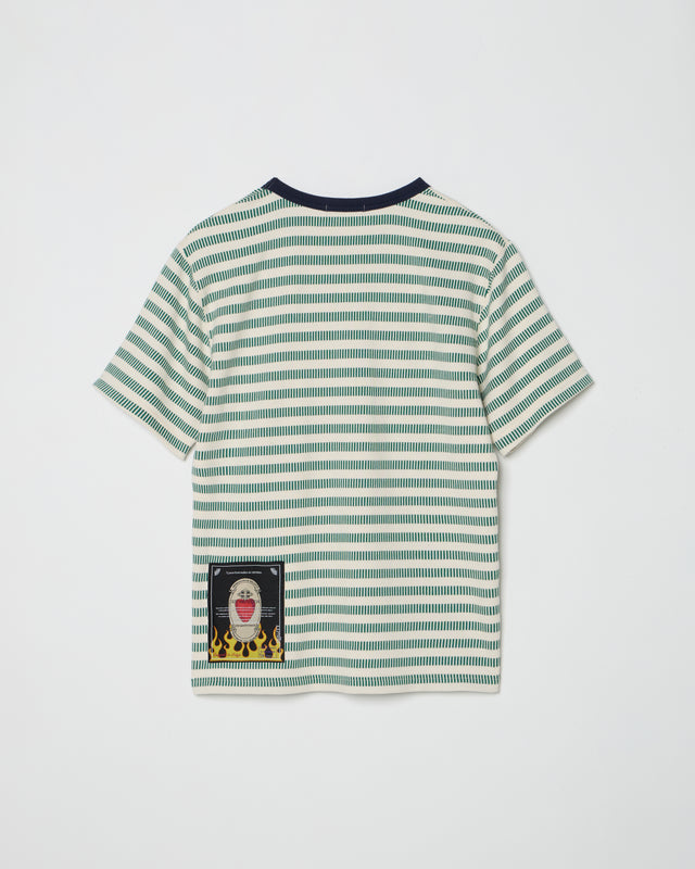BORDER TEE -GREEN-