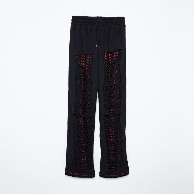 REVERSIBLE CUT HOLE SWEAT PANTS