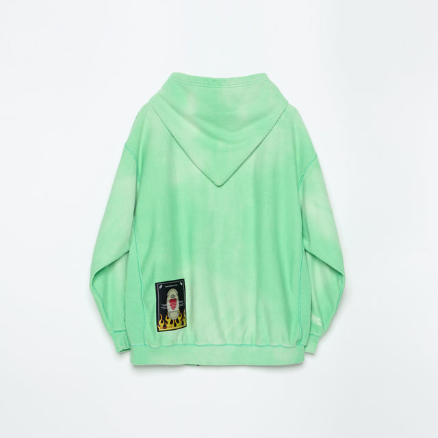 PAINTING EMBROIDERY HOODIE / MELON GREEN