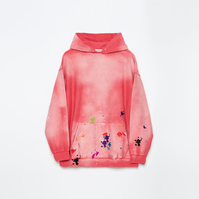 PAINTING EMBROIDERY HOODIE / RED