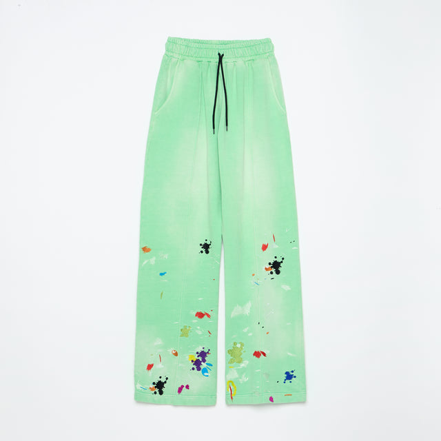 PAINTING EMBROIDERY LOUNGE PANTS / MELON GREEN