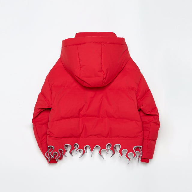 FLAME HEM DOWN JACKET / RED