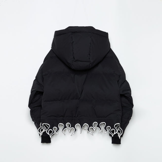 FLAME HEM DOWN JACKET / BLACK