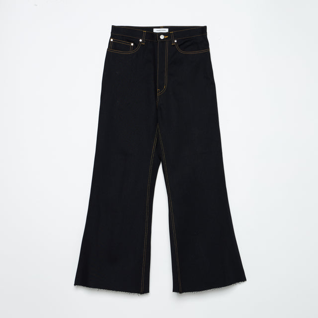 FLARE DENIM PANTS / BLACK