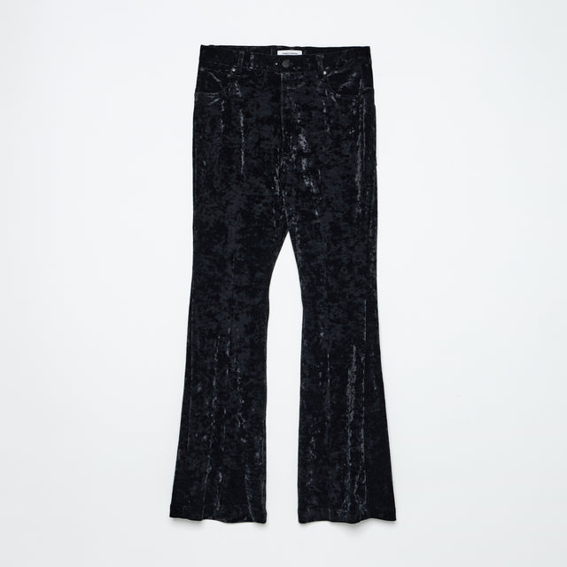 VELVET FLARE PANTS / BLACK