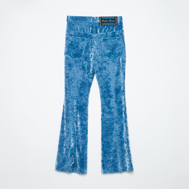 VELVET FLARE PANTS / SKY BLUE