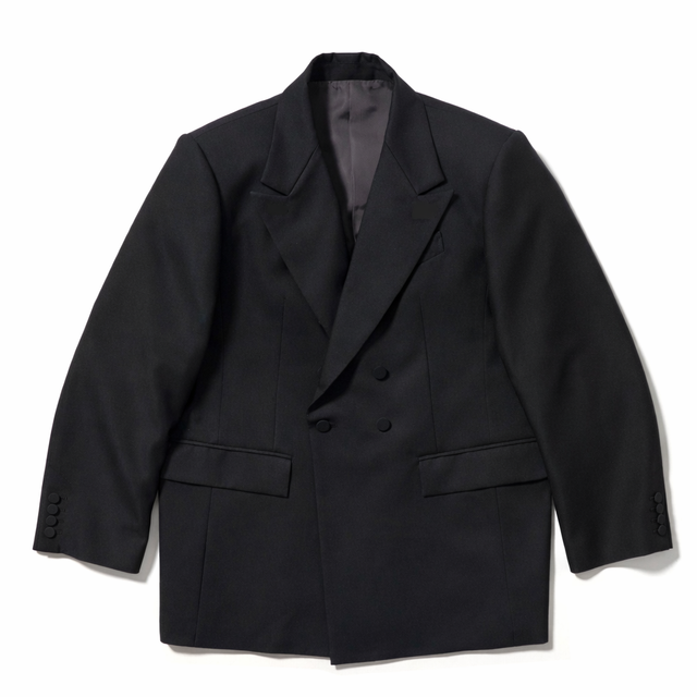 DOUBLE-BREASTED BLAZER -BLACK-